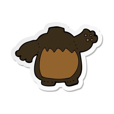 bir çizgi film siyah ayı vücut etiket 