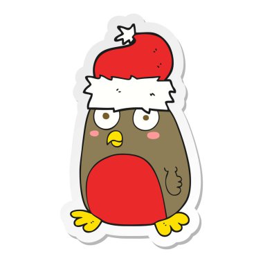 etiket bir karikatür Noel robin