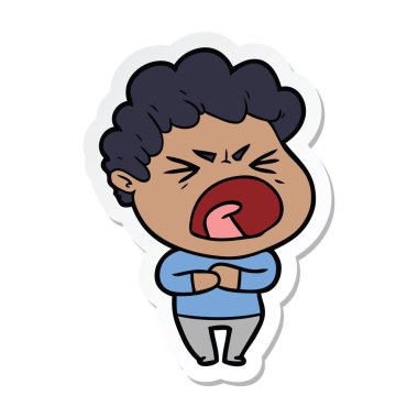 bir çizgi film öfkeli adam etiketi