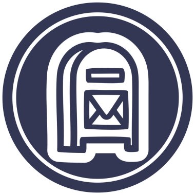 posta kutusu dairesel simgesi simgesi