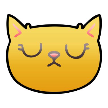 ilginç degrade gölgeli karikatür ağlayan kedi