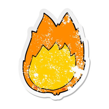 bir karikatür sıkıntılı etiket alevler