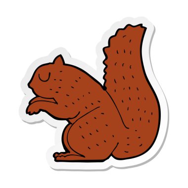 bir çizgi film sincap etiket