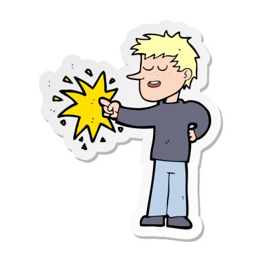 bir çizgi film doodle etiket