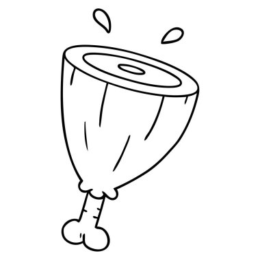 el çizim için çizilmiş doodle jambon bir eklemin