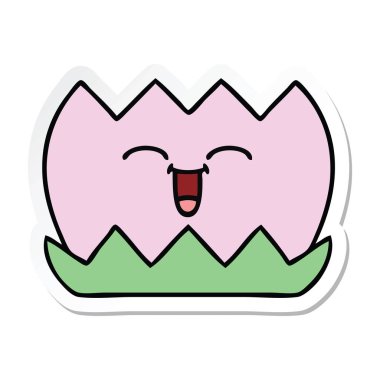 sevimli çizgi su lilly etiket