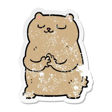 çizgi film ayı sıkıntılı etiket