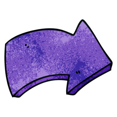 ilginç el çizilmiş karikatür oku