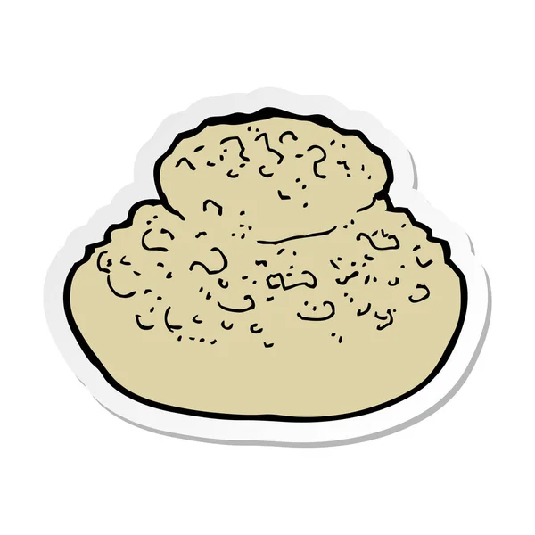 Pegatina de un pan de dibujos animados — Vector de stock