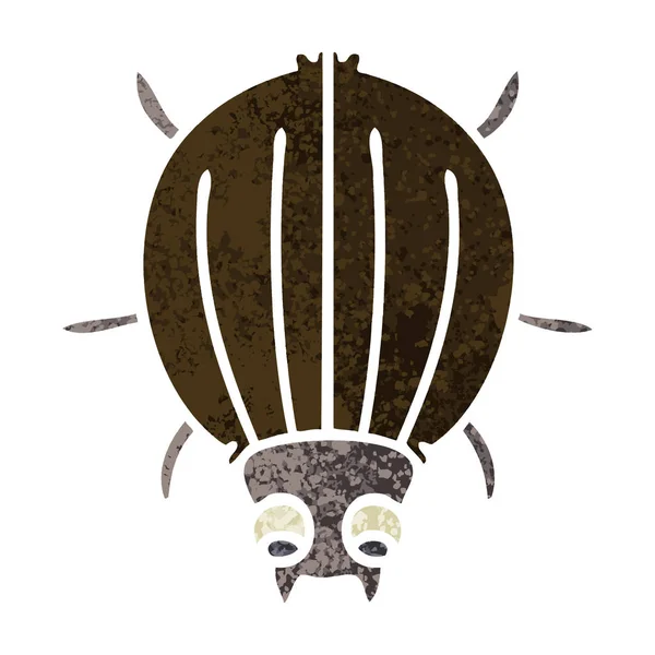Ретро Иллюстрационный Стиль Причудливый Мультяшный Жук — стоковый вектор