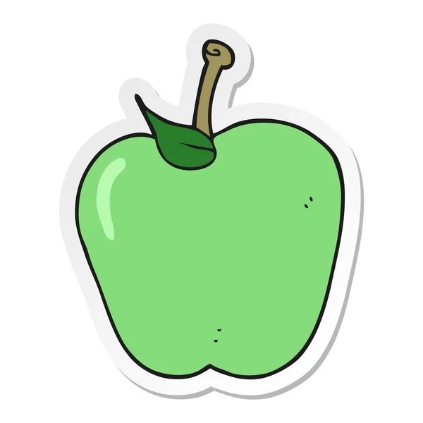 Sticker Cartoon Apple — Stock Vector