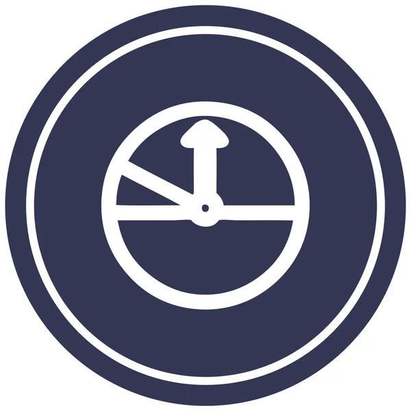 Tacho Kreisförmiges Symbol — Stockvektor