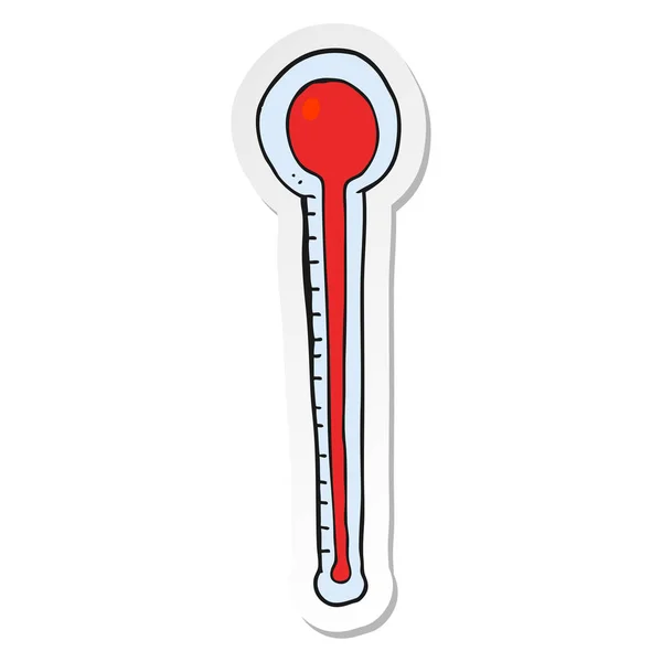 Sticker Cartoon Thermometer — Stock Vector