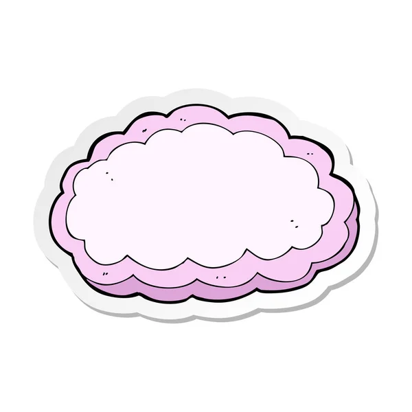 Stiker dari awan dekoratif kartun - Stok Vektor