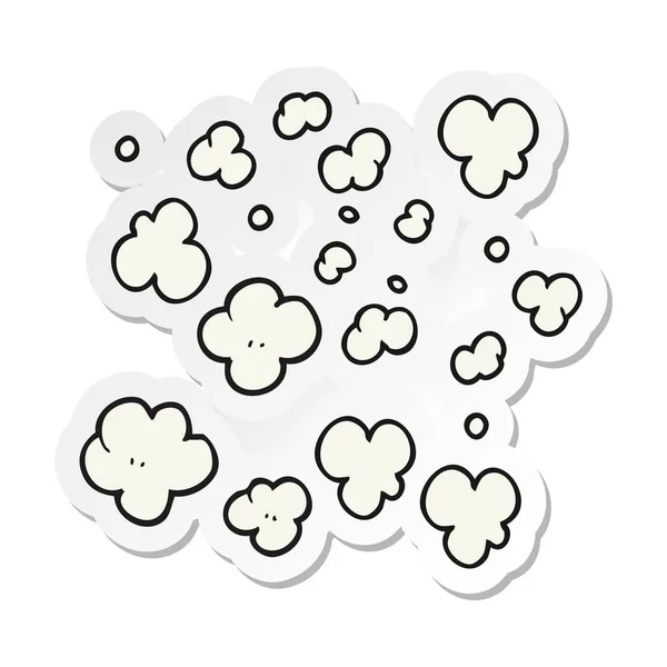 Sticker of a cartoon puff of smoke symbol — Stock Vector