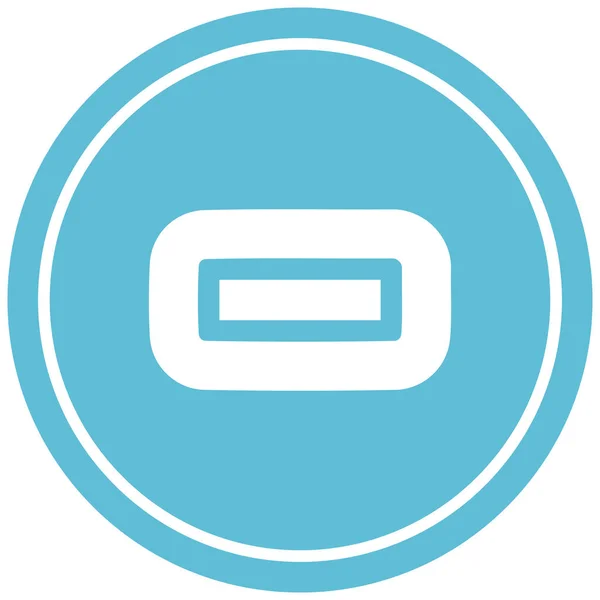 Símbolo de resta icono circular — Vector de stock