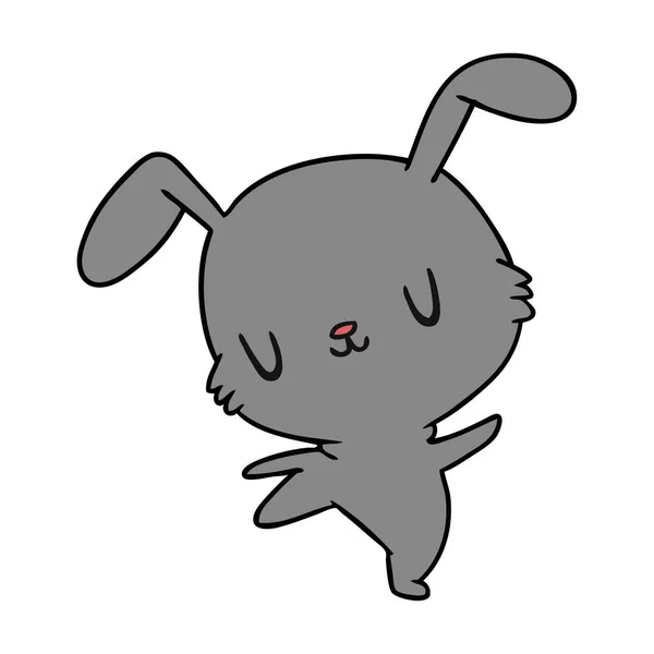 Zeichentrick Illustration Kawaii Niedlichen Pelzigen Hasen — Stockvektor