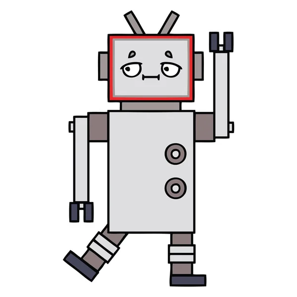 Милый мультяшный робот — стоковый вектор