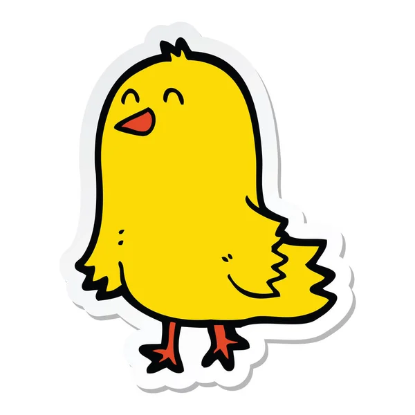 Pegatina Pájaro Dibujos Animados — Vector de stock