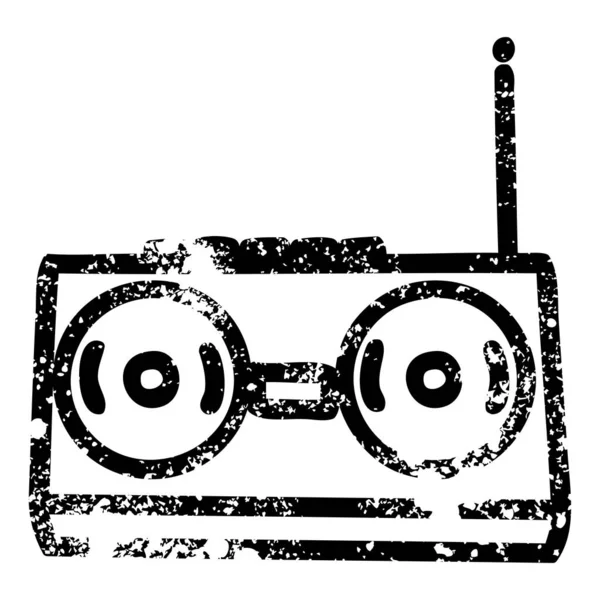 Icono Del Reproductor Cassette Radio Símbolo — Archivo Imágenes Vectoriales