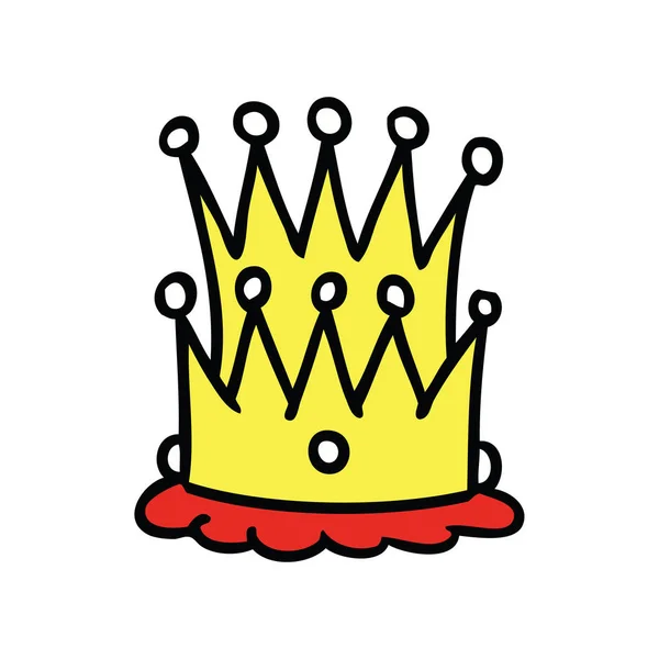 2 つの王冠の漫画落書き — ストックベクタ