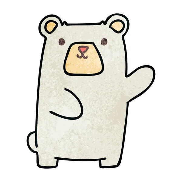 Handgezeichneter Schrulliger Cartoon Eisbär — Stockvektor