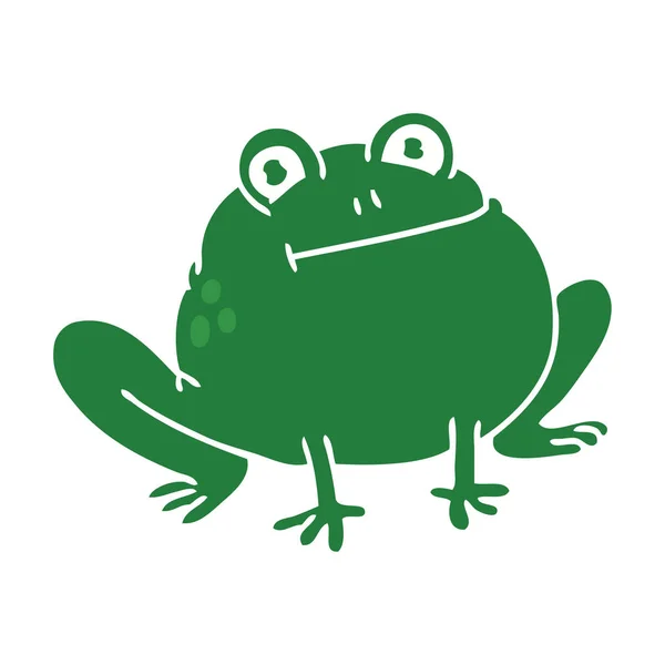 Hand Drawn Quirky Cartoon Frog — Stock Vector