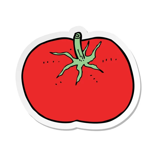 Sticker of a cartoon tomato — Stock Vector