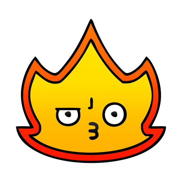 焚火の焔のグラデーション シェーディング漫画 — ストックベクタ