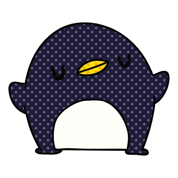 Cartone animato kawaii di un pinguino carino — Vettoriale Stock