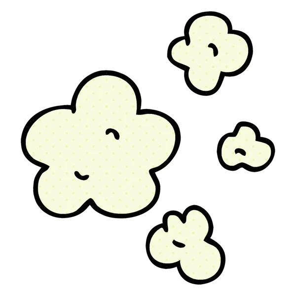 Quirky comic book style cartoon clouds — Stock Vector