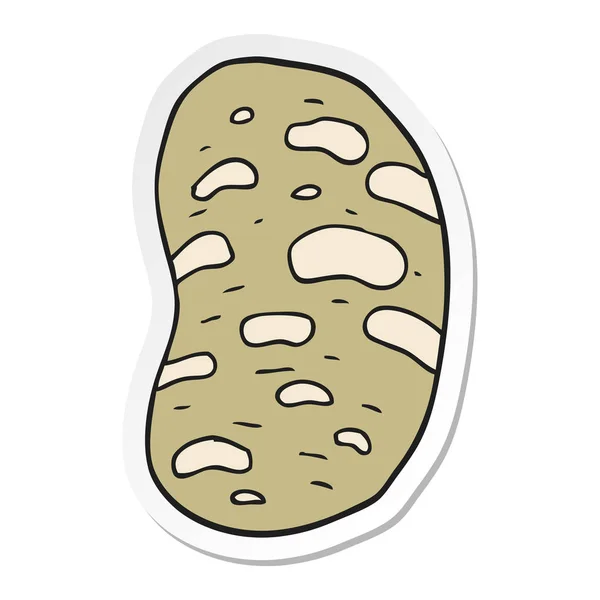 Sticker Cartoon Potato — Stock Vector