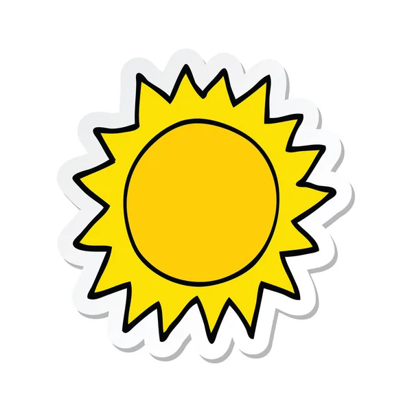Sticker Cartoon Sun — Stock Vector