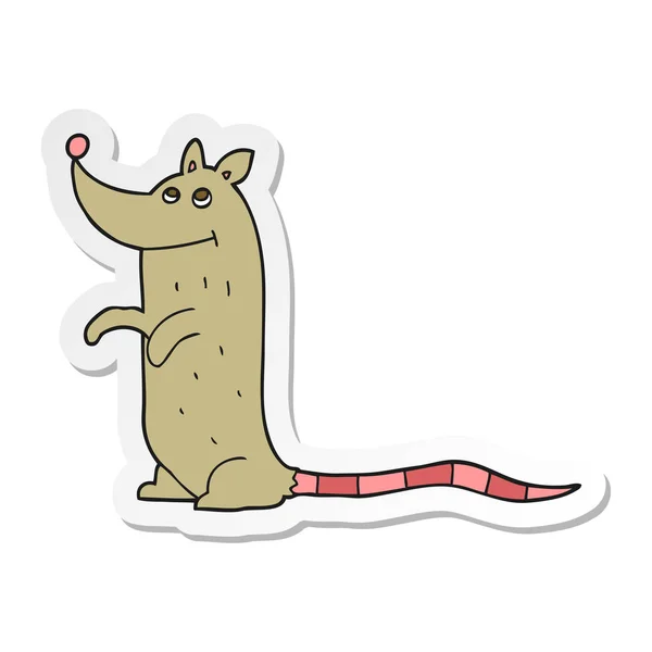 Sticker Cartoon Rat — Stock Vector