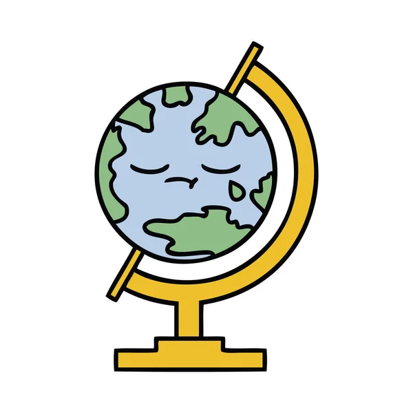 可爱的卡通世界的地球 — 图库矢量图片