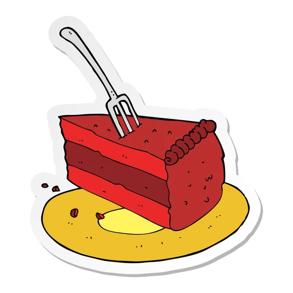 Sticker Cartoon Cake — Stock Vector