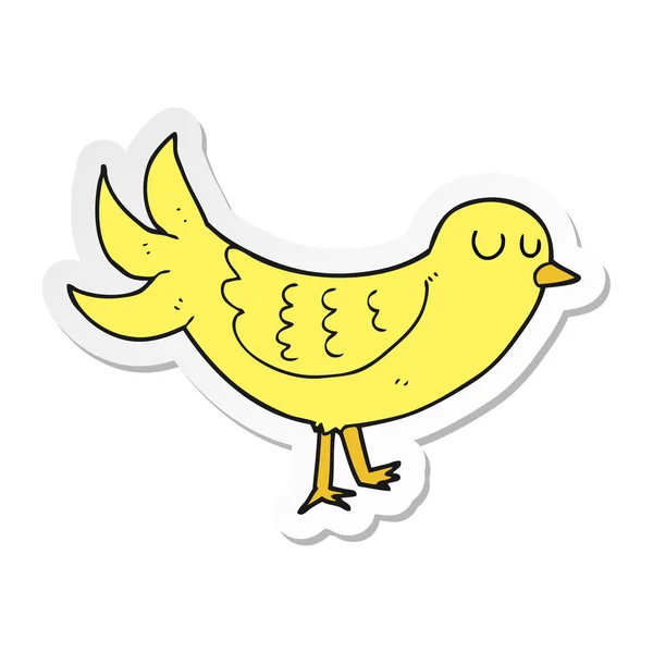 Sticker Cartoon Bird — Stock Vector