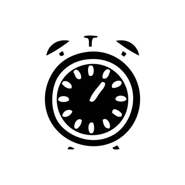 Relógio de alarme símbolo plana — Vetor de Stock