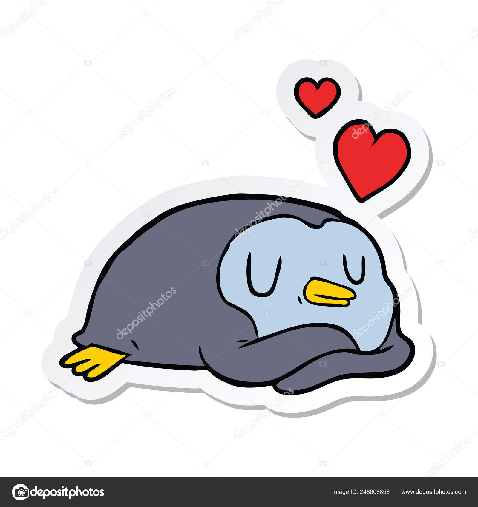 Autocollant Pingouin Dessin Anime Amour Image Vectorielle Lineartestpilot C Autocollant Pingouin Dessin Anime Amour Image Vectorielle Lineartestpilot C
