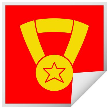 altın madalya etiket karikatür peeling Meydanı