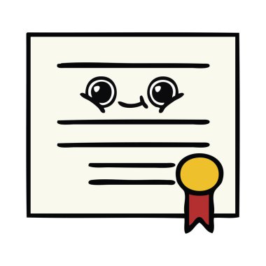 sevimli çizgi Mezuniyet Diploması