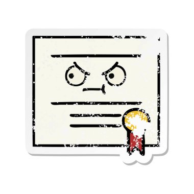 sevimli çizgi mezuniyet diploma sıkıntılı etiket