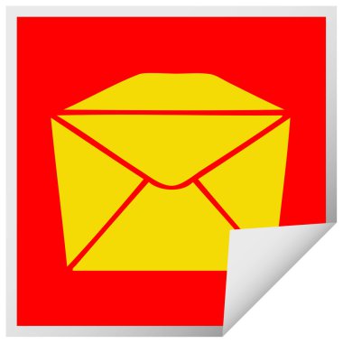 ilginç kare peeling etiket karikatür parsel