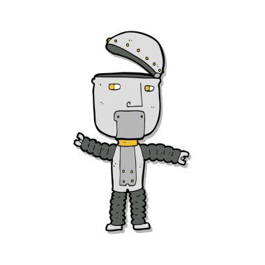 bir çizgi film robot Sticker