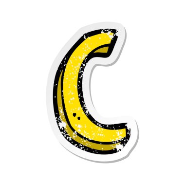 bir çizgi film mektup Retro sıkıntılı etiket