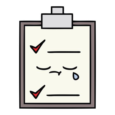 sevimli çizgi bir kontrol listesi