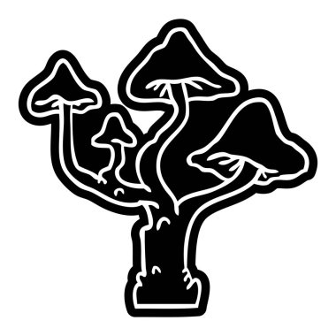 mantar büyüyen çizgi film simgesi