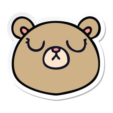 bir ilginç el çizilmiş karikatür ayının etiket