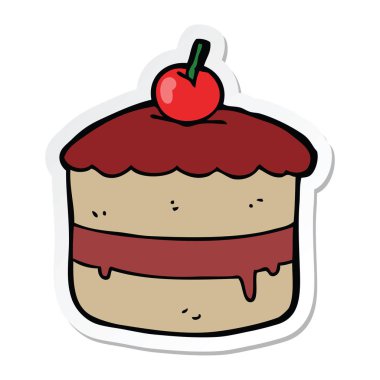 etiket bir karikatür pasta