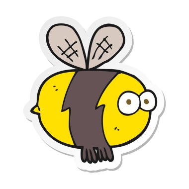 etiket bir karikatür arı